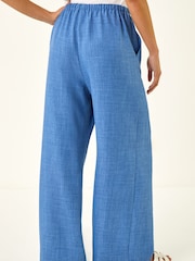 Roman Blue Petite Pull On Woven Trousers - Image 3 of 5