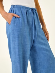 Roman Blue Petite Pull On Woven Trousers - Image 5 of 5