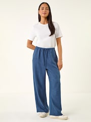 Roman Indigo Petite Pull On Woven Trousers - Image 2 of 5