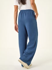 Roman Indigo Petite Pull On Woven Trousers - Image 3 of 5