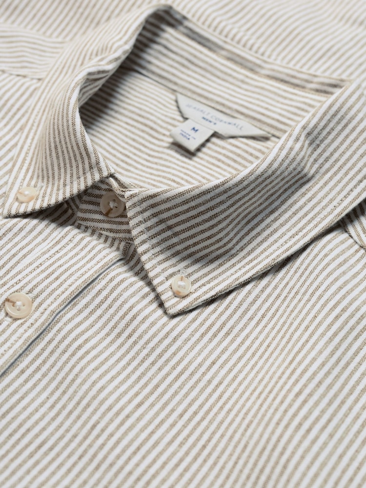 Seasalt Cornwall Green Jenken Striped Shirt - Image 5 of 5