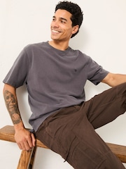FatFace Alton Charcoal Grey Short Sleeve T-Shirt - Image 1 of 8