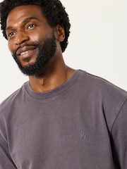 FatFace Alton Charcoal Grey Short Sleeve T-Shirt - Image 7 of 8