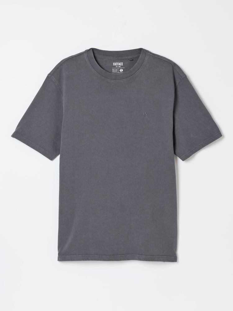 FatFace Alton Charcoal Grey Short Sleeve T-Shirt - Image 8 of 8 FatFace Alton Charcoal Grey Short Sleeve T-Shirt - Image 8 of 8