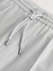 Light Grey Wide Leg Fit Side Stripe Smart Joggers - Image 8 of 9