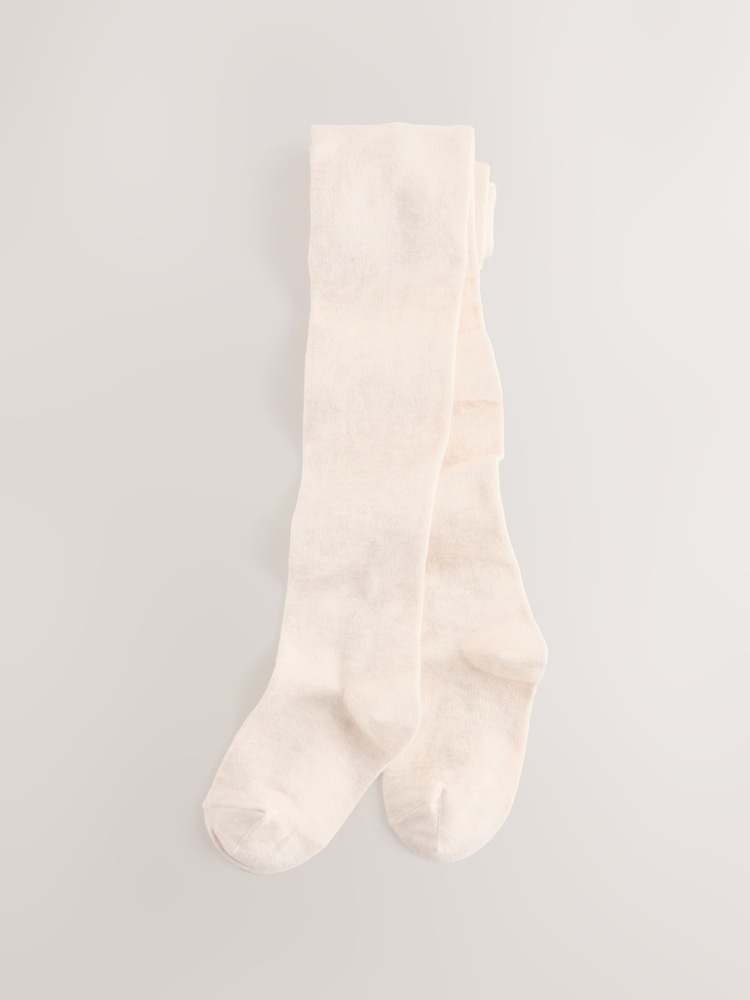 Oatmeal Cream Cotton Rich Single Tights - Image 1 of 3 Oatmeal Cream Cotton Rich Single Tights - Image 1 of 3