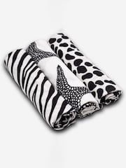 Etta Loves Animal Black Animal Print Sensory Muslin Squares 3 Pack - Image 1 of 6
