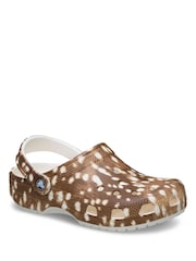 Crocs Brown Classic Animal Print Clog - Image 2 of 6