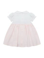 Emile Et Rose Pink Lilah Dress with Pretty Lace & Floral Embroidered Yoke Detail - Image 3 of 4