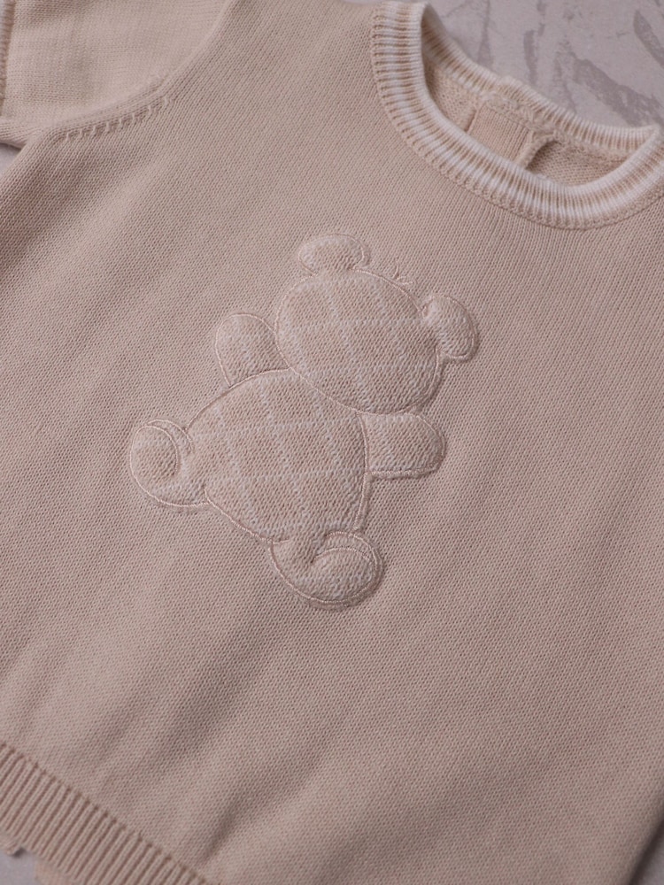 Emile Et Rose Lennox Knitted Top and Shorts Set 2 Piece with Bear Motif - Image 7 of 7