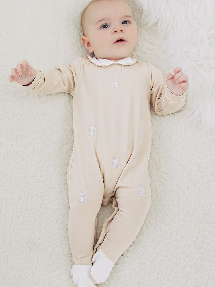 Emile Et Rose Lionel All-In-One with Collar Embroidered Bears & Hat - Image 1 of 6