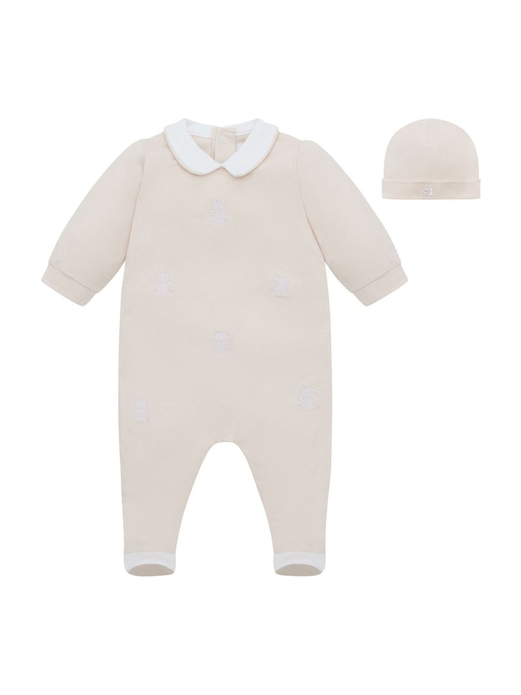 Emile Et Rose Lionel All-In-One with Collar Embroidered Bears & Hat - Image 2 of 6