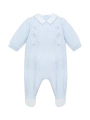 Emile Et Rose Blue Lewis All In One with Vertical Pleats, Toy Embroidery & Collar - Image 2 of 4