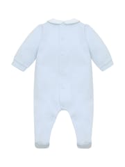 Emile Et Rose Blue Lewis All In One with Vertical Pleats, Toy Embroidery & Collar - Image 3 of 4