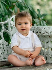 Emile Et Rose Lowe Knitted 2 in1 Romper with Braces & Mock Shirt - Image 1 of 4