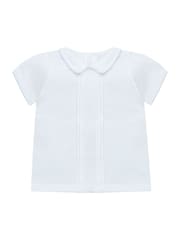 طقم Liam مكون من 2 قطعة يضم رداء علوي بياقة وطيات وشورت بتطريز متعرج باللون الأزرق من Emile Et Rose - صورة 4 من 7