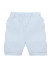 طقم Liam مكون من 2 قطعة يضم رداء علوي بياقة وطيات وشورت بتطريز متعرج باللون الأزرق من Emile Et Rose - صورة 5 من 7