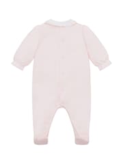 Emile Et Rose Pink Lisa All-In-One with Feet & Pretty Embroidered Bib - Image 4 of 7