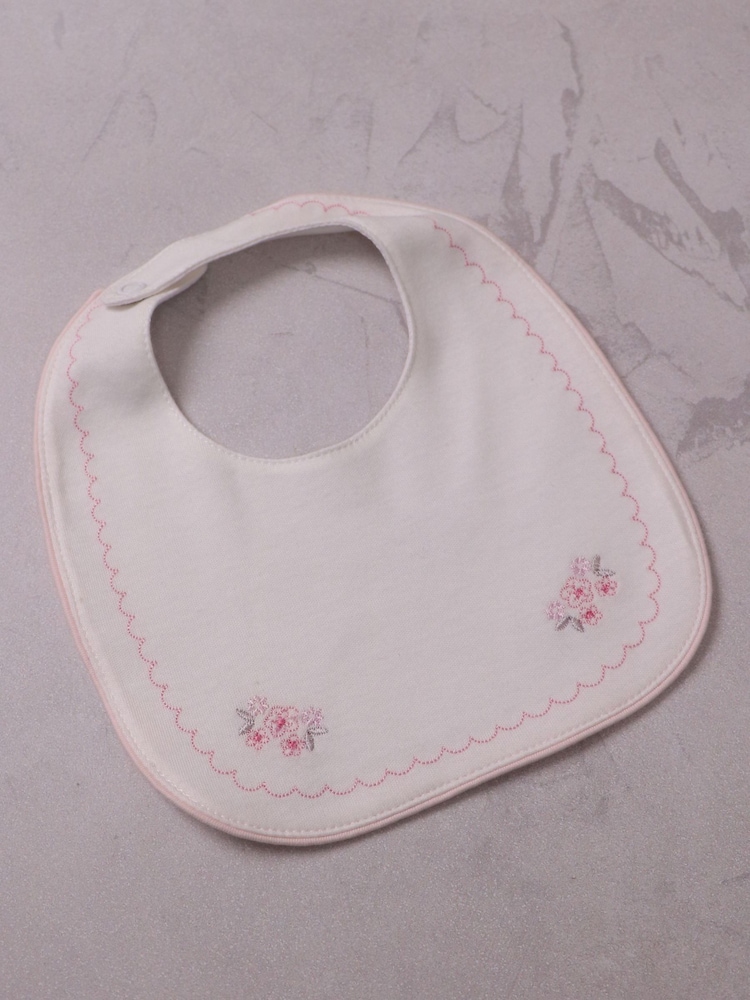 Emile Et Rose Pink Lisa All-In-One with Feet & Pretty Embroidered Bib - Image 7 of 7
