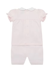 Libby - طقم مكون من 2 قطعة: شورت وبلوزة مزينة بتطريز ودانتيل - Image 3 of 7