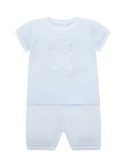Emile Et Rose Lennox Knitted Top and Shorts Set 2 Piece with Bear Motif - Image 2 of 7