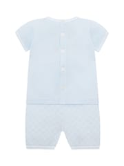 Emile Et Rose Lennox Knitted Top and Shorts Set 2 Piece with Bear Motif - Image 3 of 7