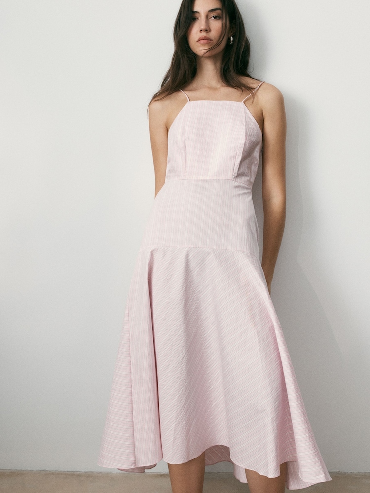 BHOEM Stripes Poplin Strappy Midi Dress - Image 2 of 4