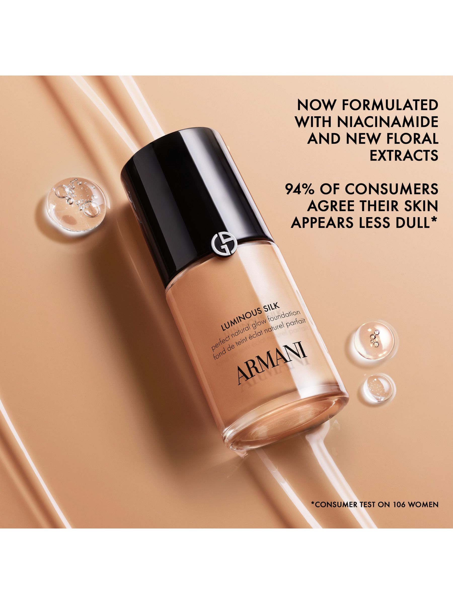 Giorgio Armani Colour Red Luminous Silk Foundation In 4.5, Size 30Ml - Image 3