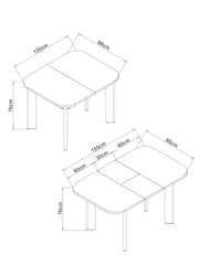 Light Evie Oak Effect 4 to 6 Round Seater Extending 4 to 6 Seater Dining Table - Image 4 of 9