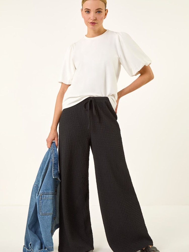 Roman White Puff Sleeve Stretch T-Shirt - Image 2 of 5