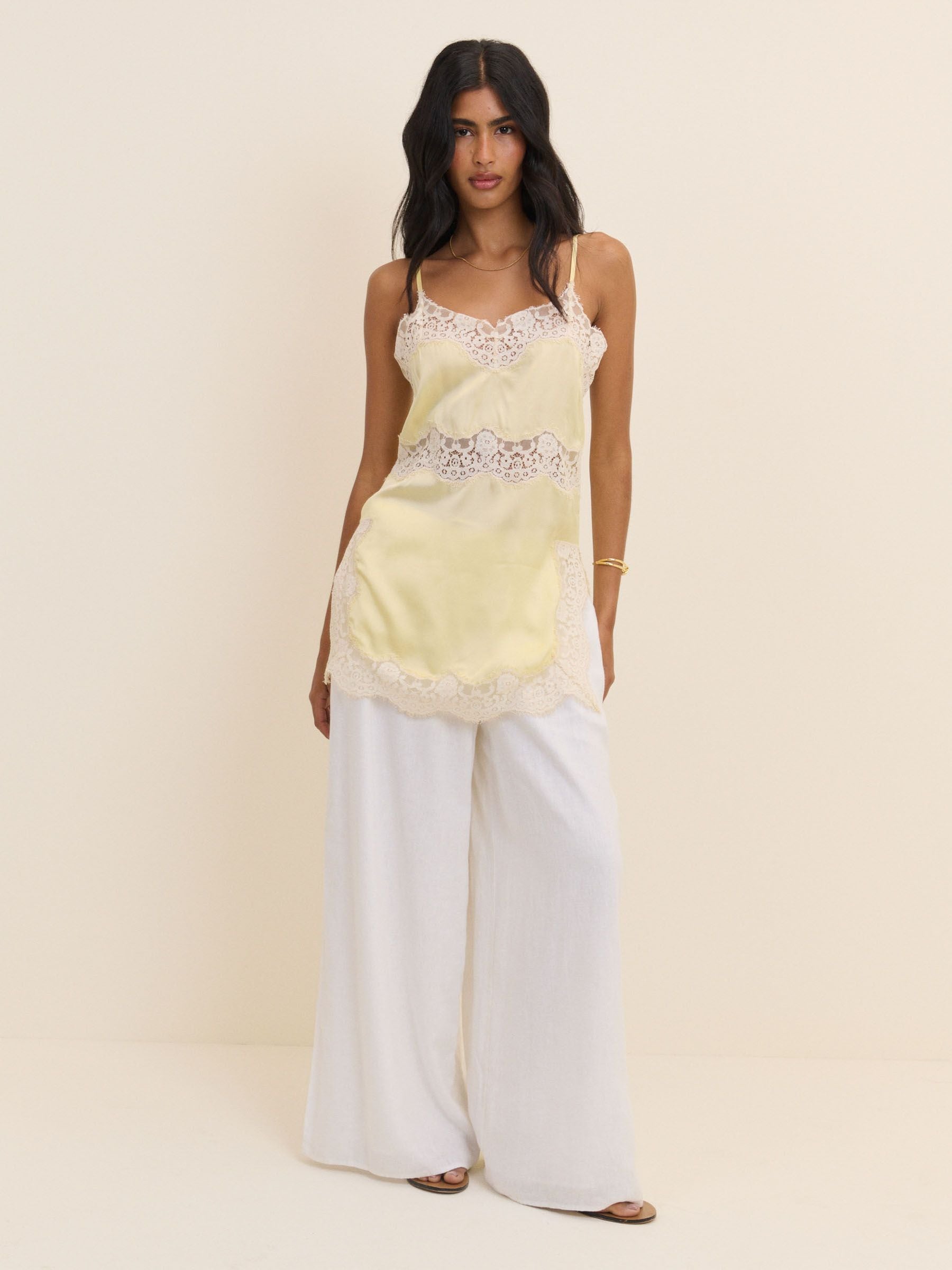 Buy Nobodys Child Yellow Bellah Lace Camisoles from Next USA