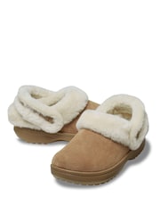 Crocs Brown Classic Unfurgettable Suede Clogs - Image 5 of 6