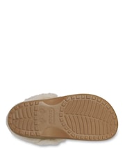 Crocs Brown Classic Unfurgettable Suede Clogs - Image 6 of 6