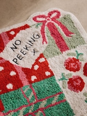 Cath Kidston Red Christmas Presents 100% Cotton Bath Mat - Image 2 of 3