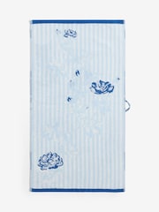 Cath Kidston Blue Climbing Rose Stripe 100% Cotton Towel - Image 3 of 5