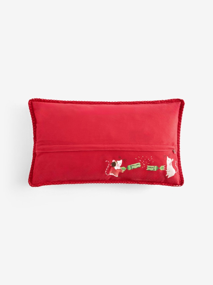 Cath Kidston Red Christmas Theatre Scene Cushion - Image 2 of 2
