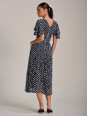 Blau - Jolie Moi Angel Sleeve Print Lace Maxi Dress - Bild 2 von 6