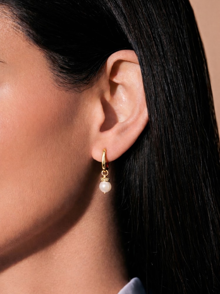 Lauren Ralph Lauren Creolen mit Perlenanhänger - Bild 2 von 3