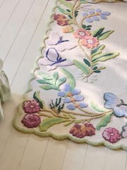 Cath Kidston Natural Butterfly Border Wool Rug - Image 2 of 5