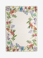 Cath Kidston Natural Butterfly Border Wool Rug - Image 5 of 5