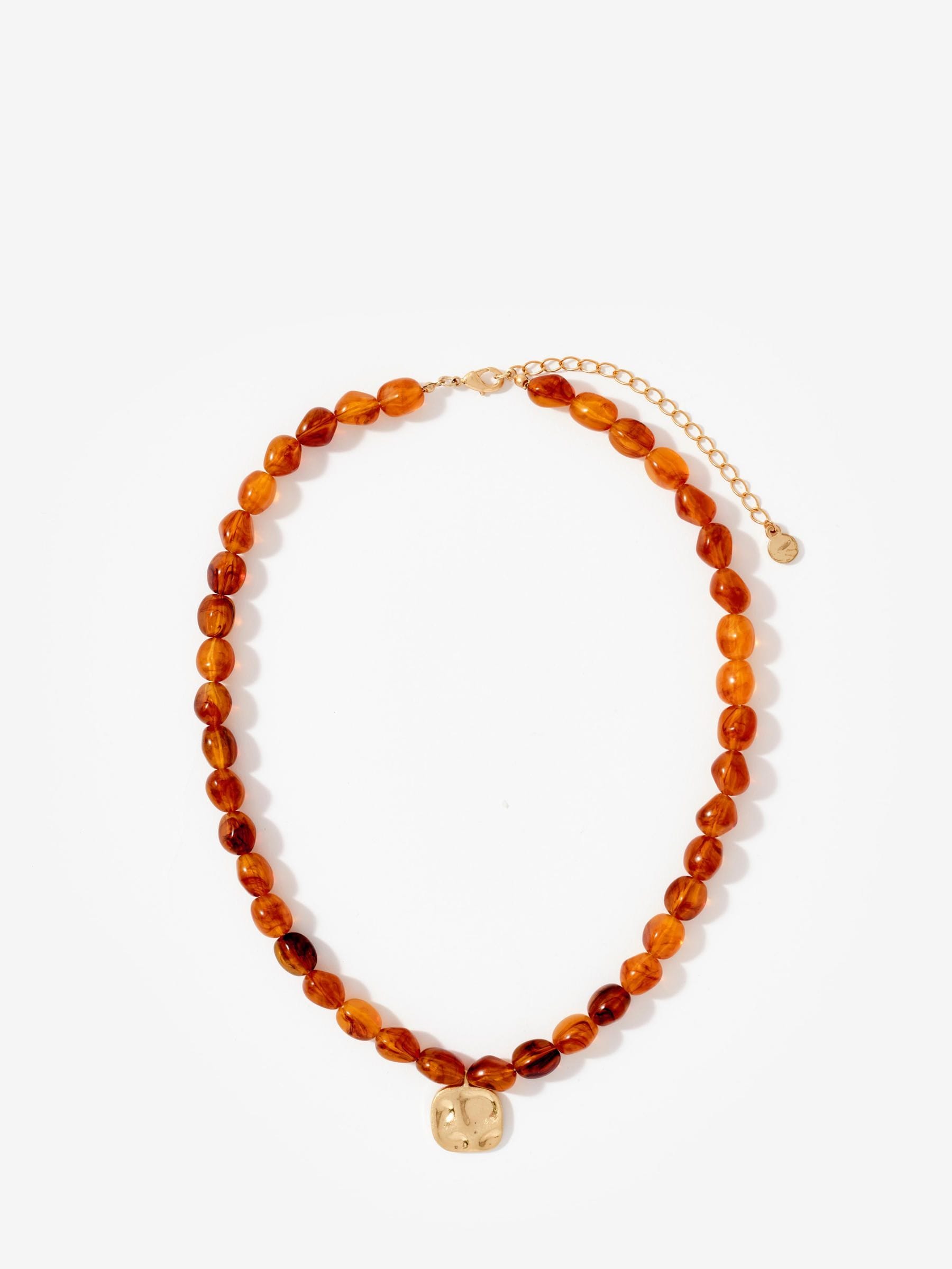 Buy Mint Velvet Orange Beaded Charm Necklace from the Next UK