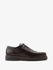 Fred Perry Brown Kenney Low Tumbled Leather Shoes - Image 1 of 1