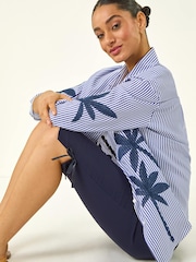 Roman Blue Bow Bengaline Capri Trousers - Image 1 of 5