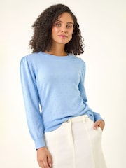Roman Blue Bobble Detail Knit Jumper - Image 2 of 5