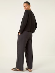 Roman Black Beaded Trim Open Jacket - Image 3 of 5