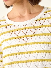 Roman Stripe Slash Neck Knit Jumper - Imagen 6 de 6