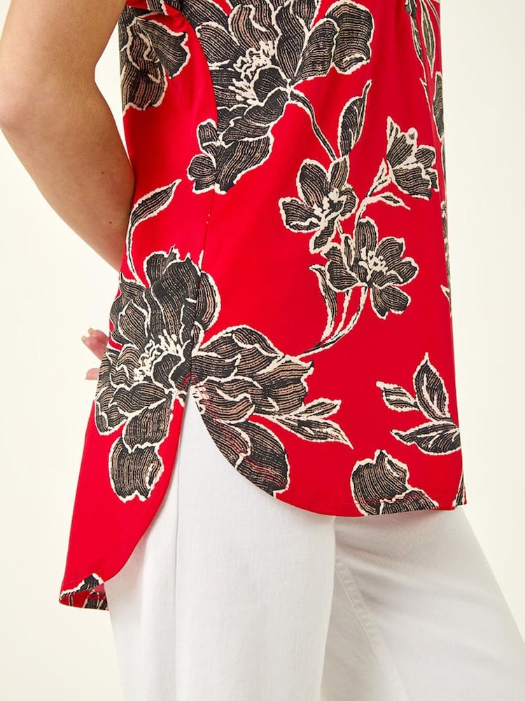Roman top met bloemenprint, pofmouwen en stretch - Afbeelding 6 van 6 Roman top met bloemenprint, pofmouwen en stretch - Afbeelding 6 van 6