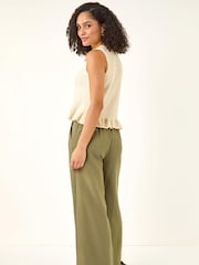 Roman White Textured Frill Hem Knit Vest - Image 3 of 5