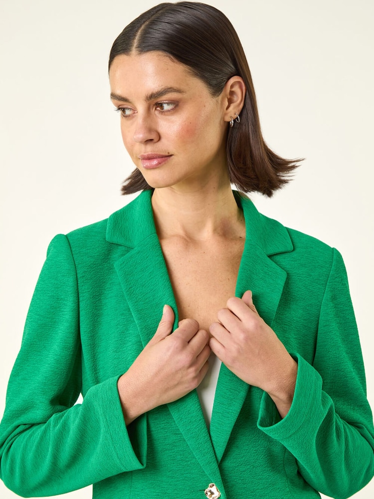 Roman Green Textured Pocket Stretch Jacket - Image 1 of 5