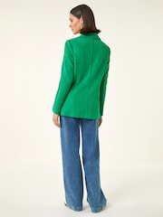 Roman Green Textured Pocket Stretch Jacket - Image 3 of 5